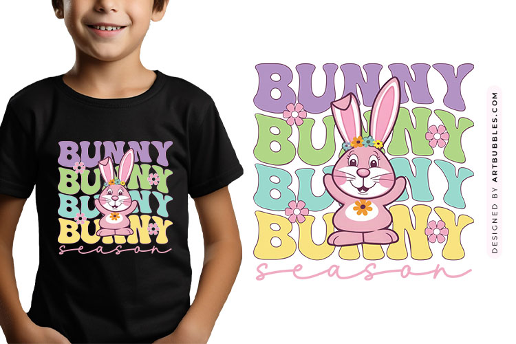 Bunny Season - Retro Easter PNG Sublimation
