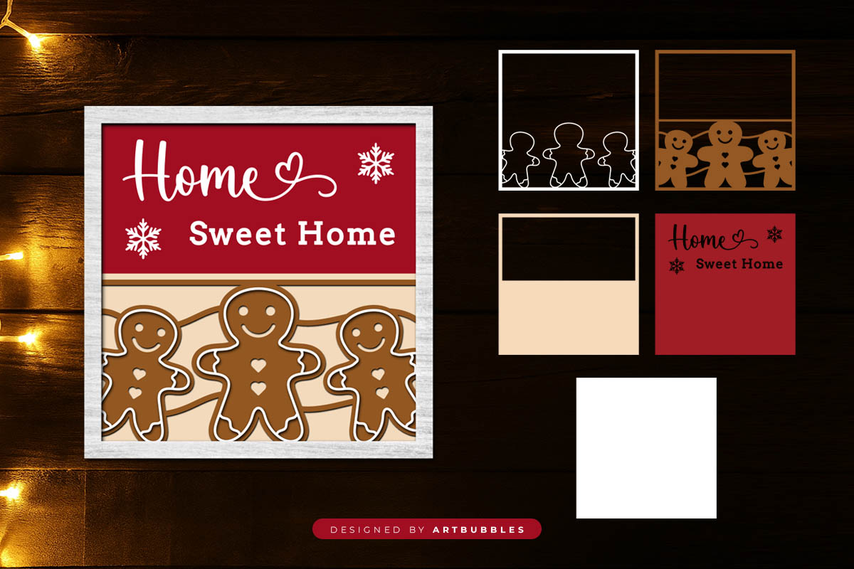 Gingerbread Christmas Layered Shadow Box SVG Image 2.jpg