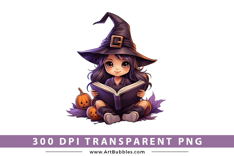 Baby Witch Sublimation Design PNG