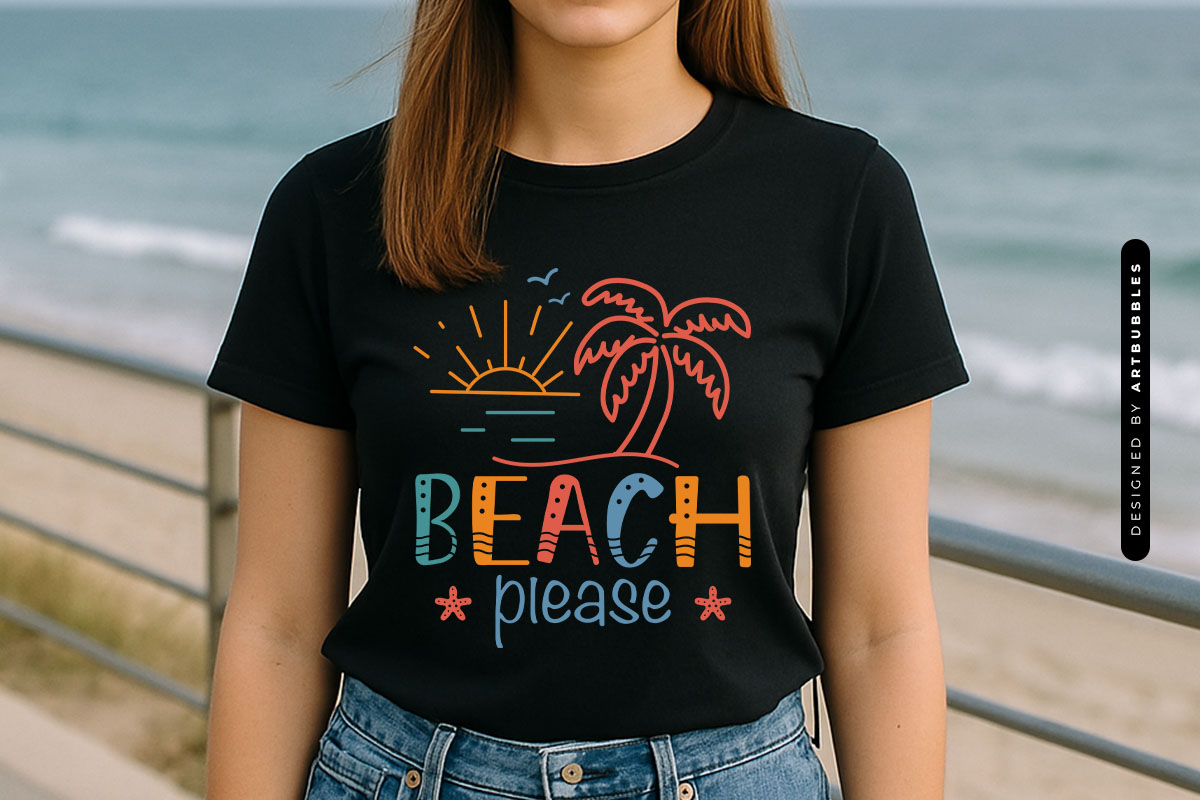 Beach Please - Summer SVG Design Shirt Mockup Image.jpg
