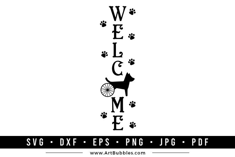 Dog Porch Sign SVG | Welcome SVG