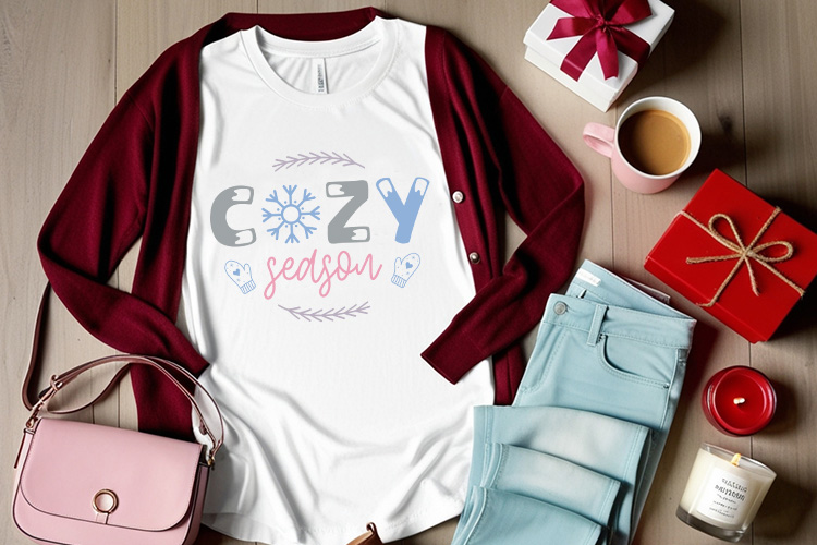 Cozy Season - Handcrafted Winter SVG File Tshirt Mockup Image.jpg