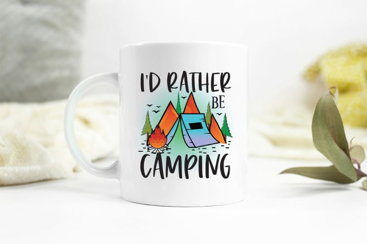 I'd Rather Be Camping Sublimation PNG Mug Mockup image.jpg
