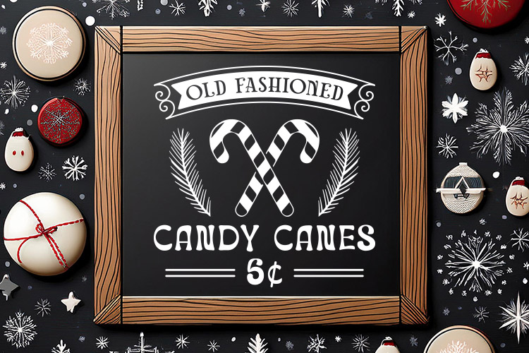 Old Fashioned Candy Canes - Farmhouse Christmas Sign SVG Image 2.jpg