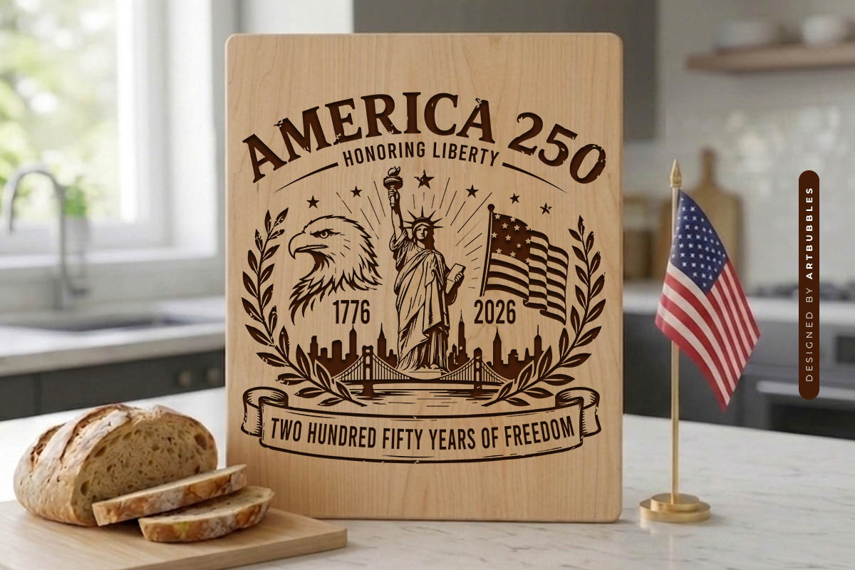 America 250 Years Cutting Board SVG Image.jpg