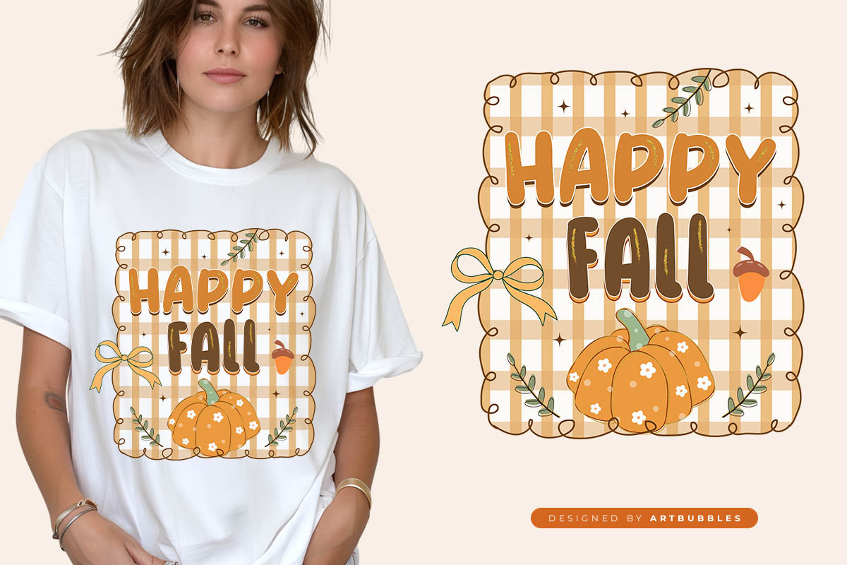 Preppy Happy Fall Sublimation Print