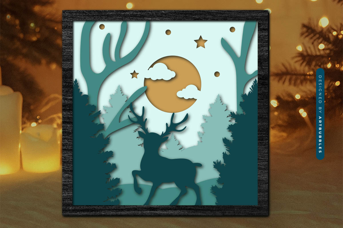 3D Layered Christmas Shadow Box SVG Bundle Image 5.jpg