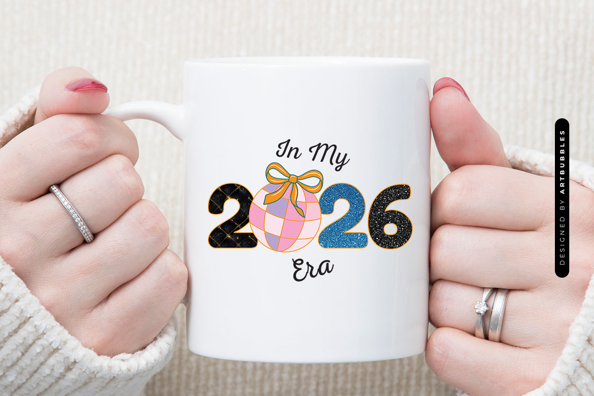 In My 2026 Era - Coquette New Year Sublimation Mug Mockup Image.jpg