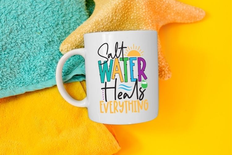 Salt Water Heals Everything - Sublimation PNG File Mug Mockup image.jpg