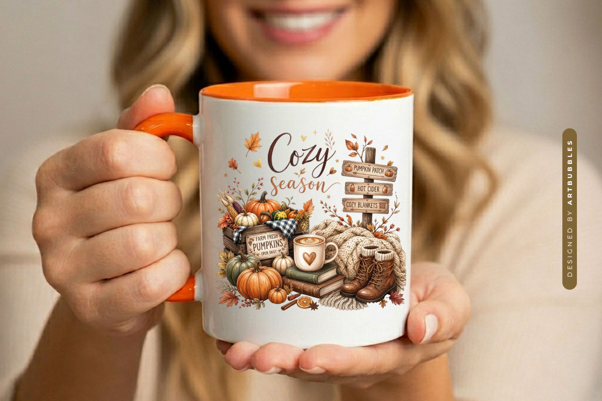 Cozy Season Fall Sublimation PNG Mug Mockup Image.jpg