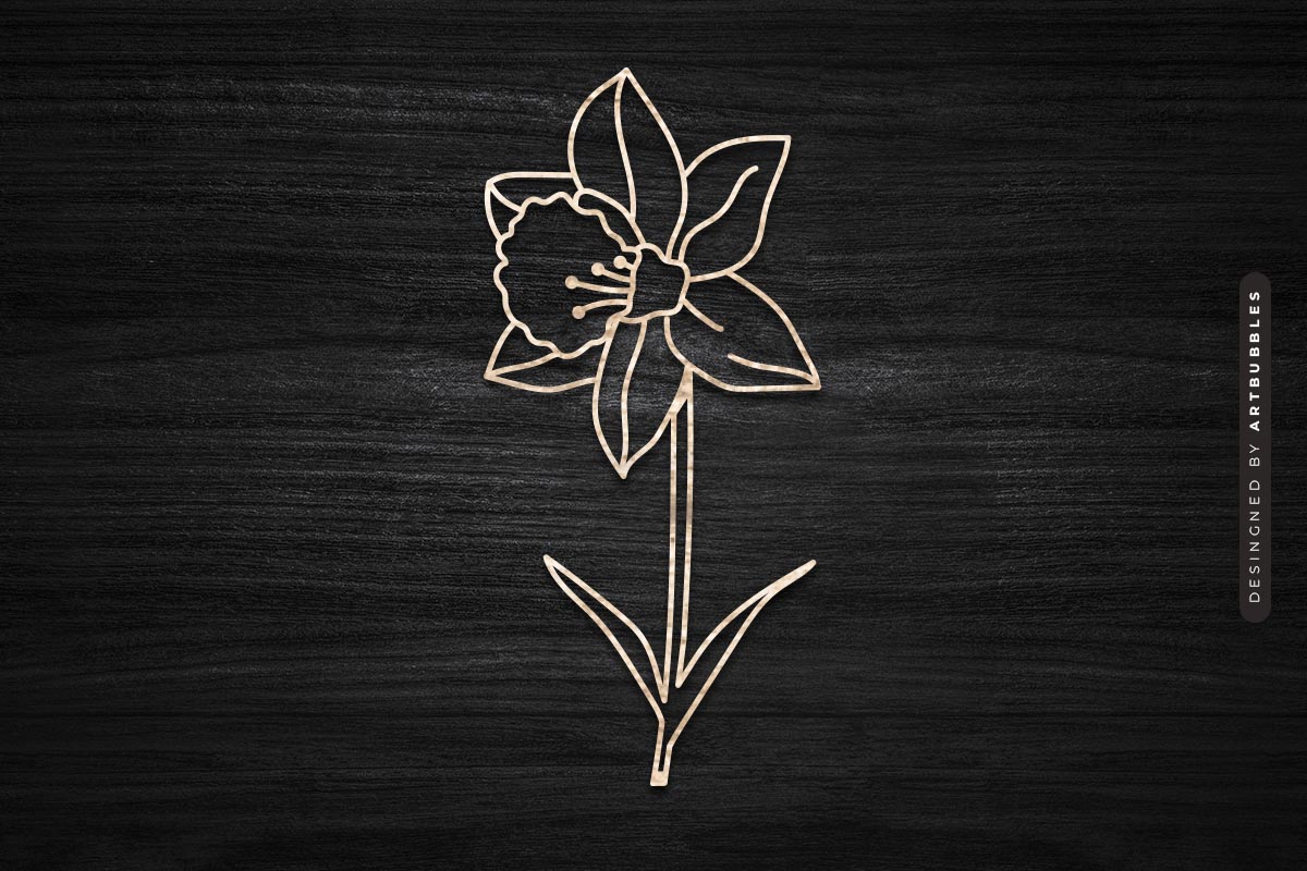 Laser Cut Daffodil Vector SVG Design Image 3.jpg