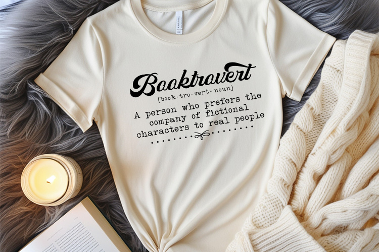 Booktrovert Definition SVG Graphic - Reading PNG Tshirt Mockup Image.jpg