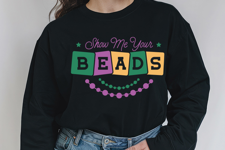 Show Me Your Beads - Mardi Gras Cut File SVG