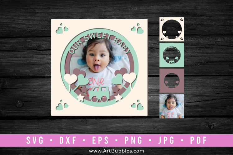 Photo Frame Papercraft Temaplate Preview 01.jpg