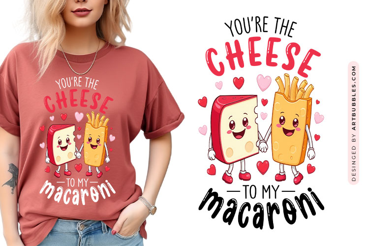You're the Cheese to My Macaroni - Funny Valentine Food PNG Image.jpg