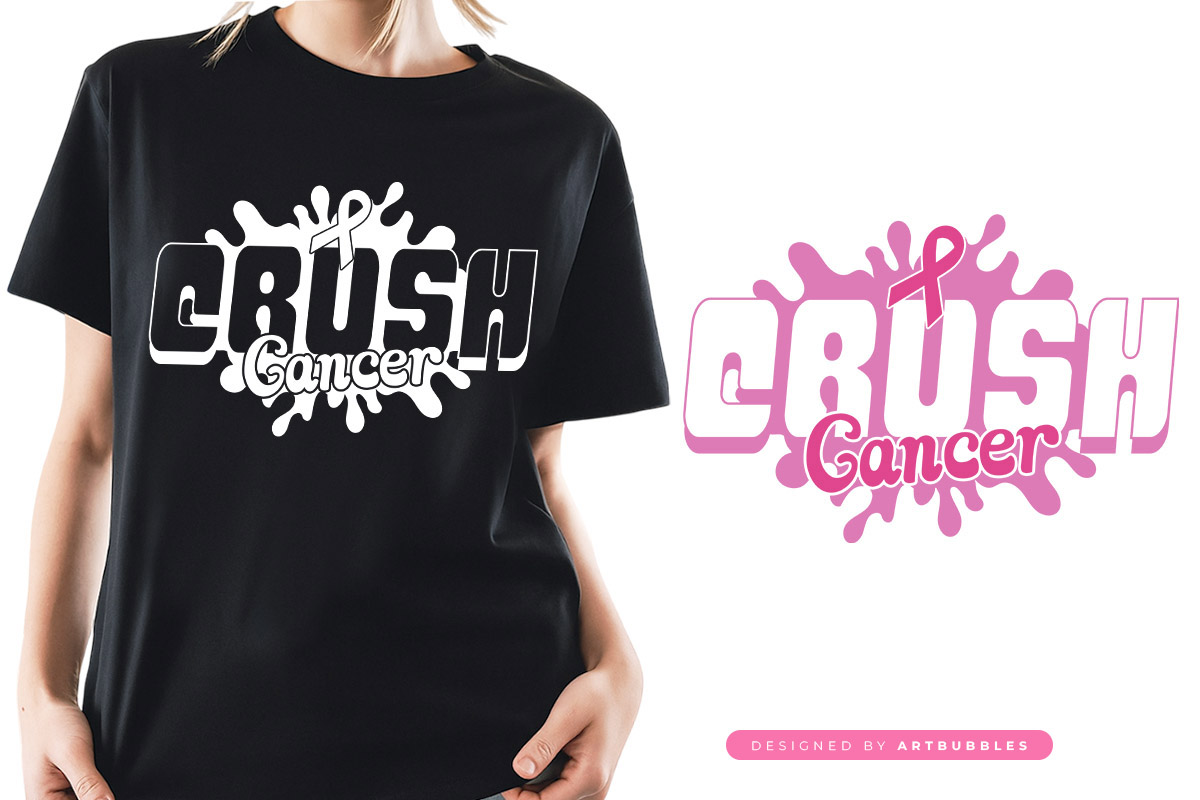 Crush Breast Cancer SVG Retro