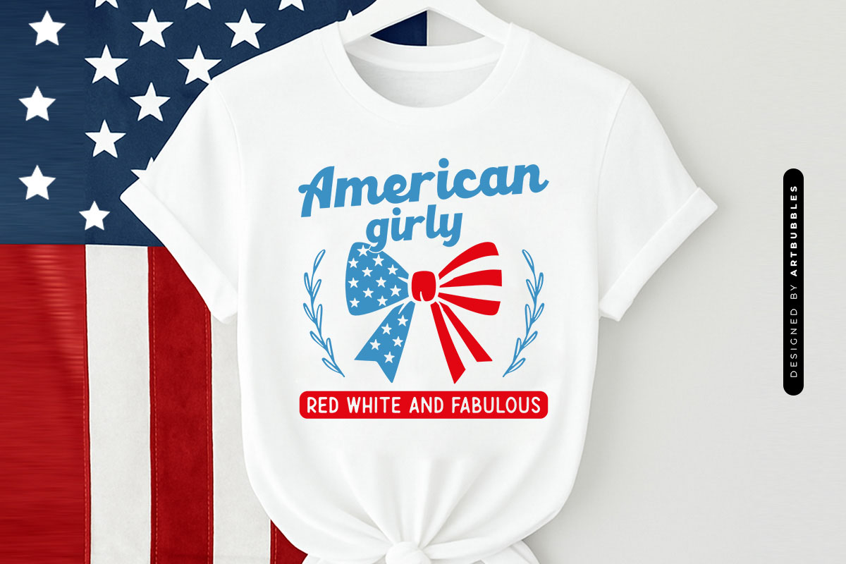 American Girly Red White and Fabulous - SVG 4th of July