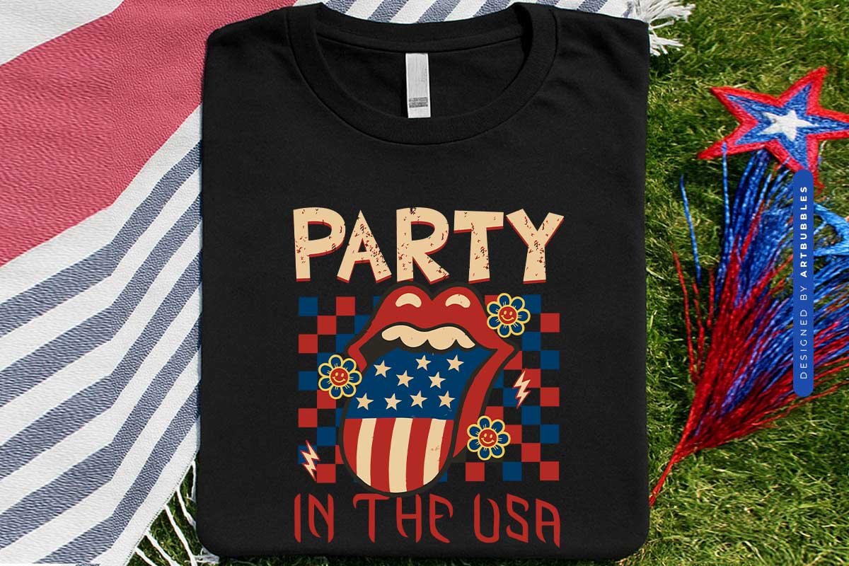 Party in the USA - Sublimation 4th of July Shirt Mockup Image.jpg