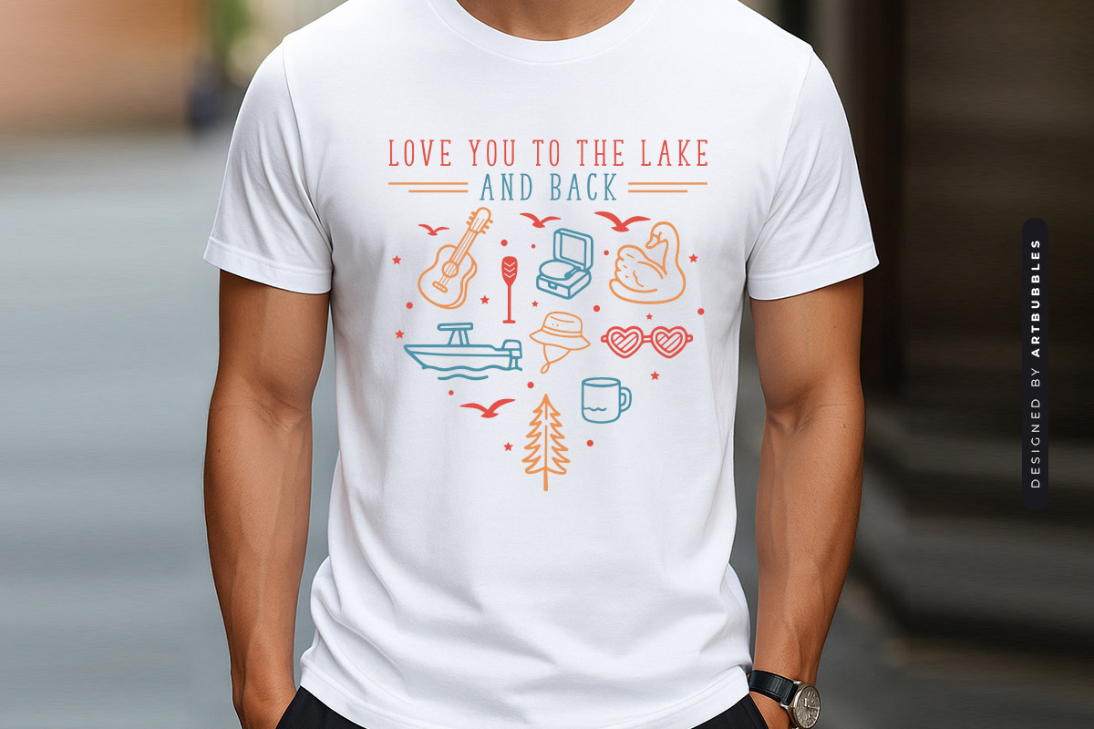 Love You to the Lake and Back Silhouette SVG T-shirt Mockup Image.jpg