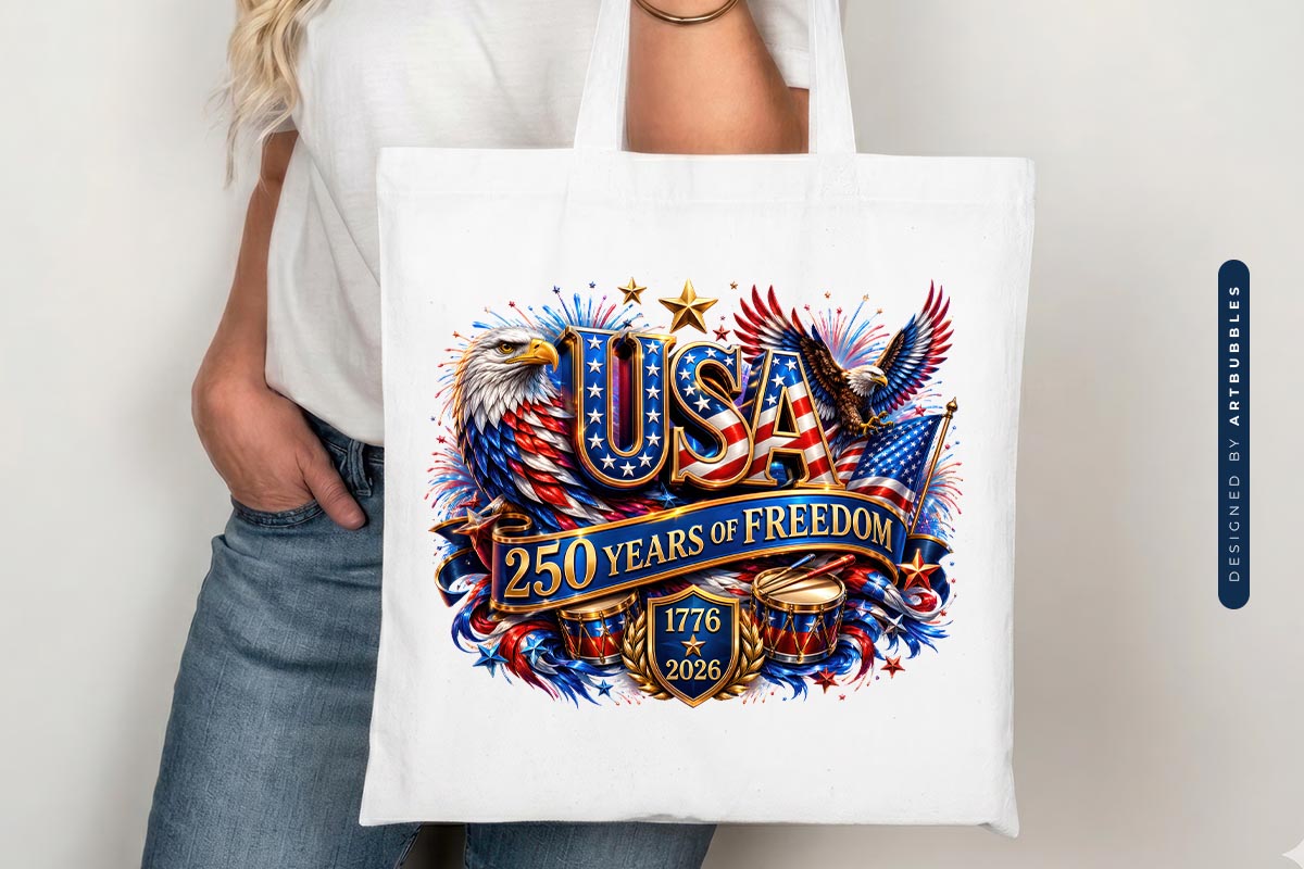 USA 250 Years of Freedom Sublimation Print Tote Mockup Image.jpg