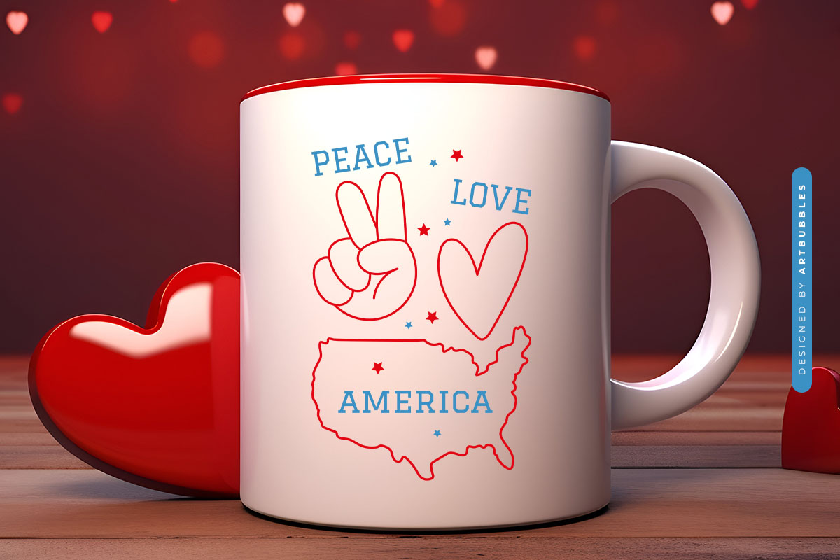 Peace Love America - 4th of July SVG Design Mug Mockup Image.jpg