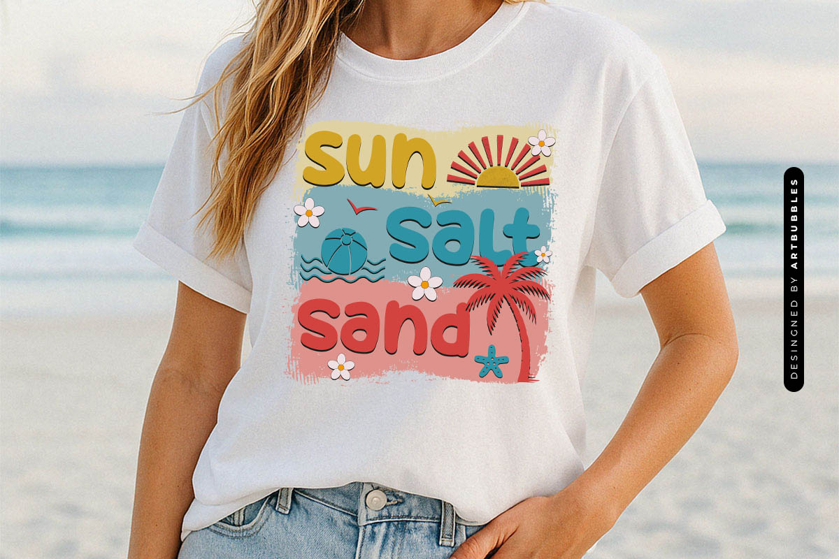 Sun Salt Sand - Summer Sublimation PNG Tshirt Mockup Image.jpg