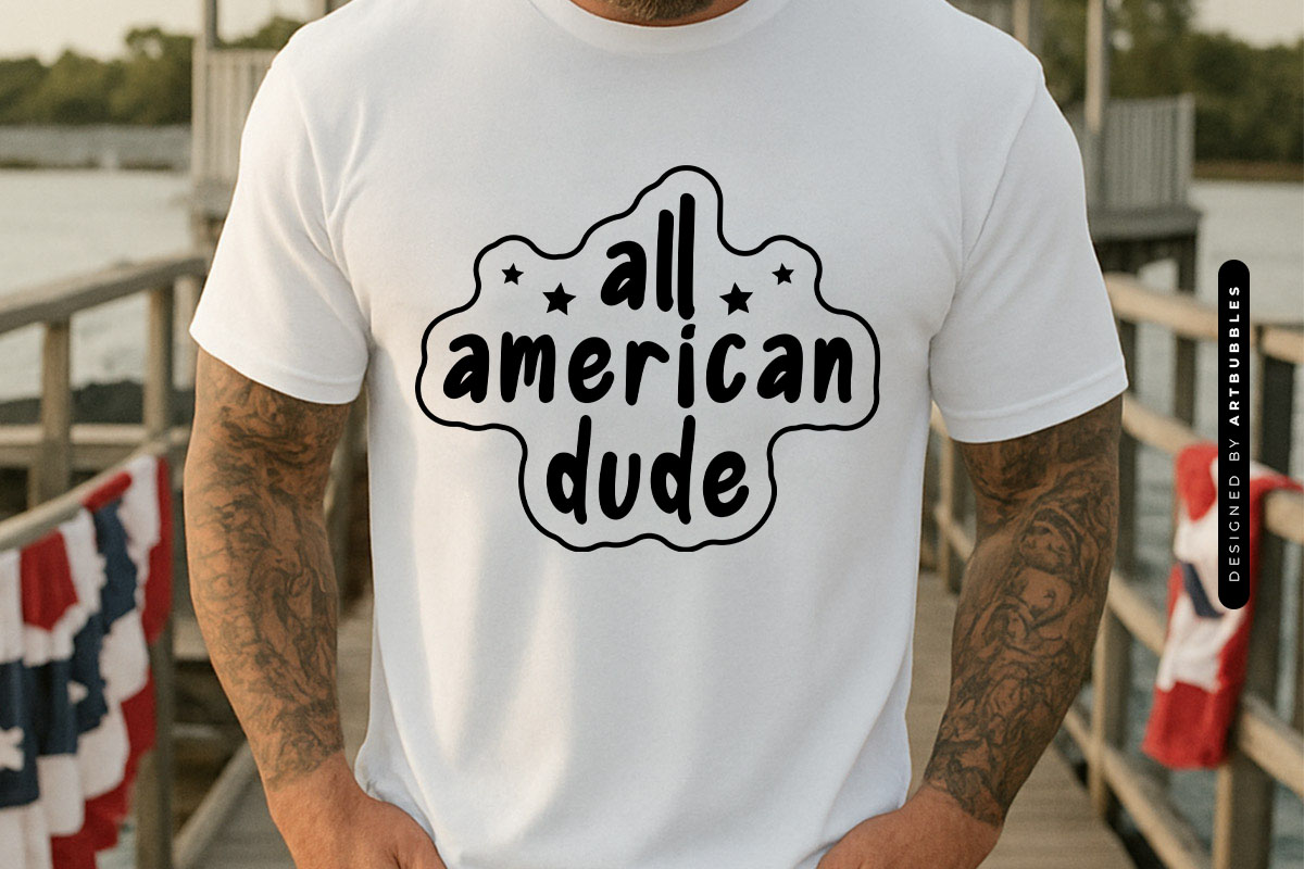 All American Dude - Boys 4th of July SVG Tshirt Mockup Image.jpg