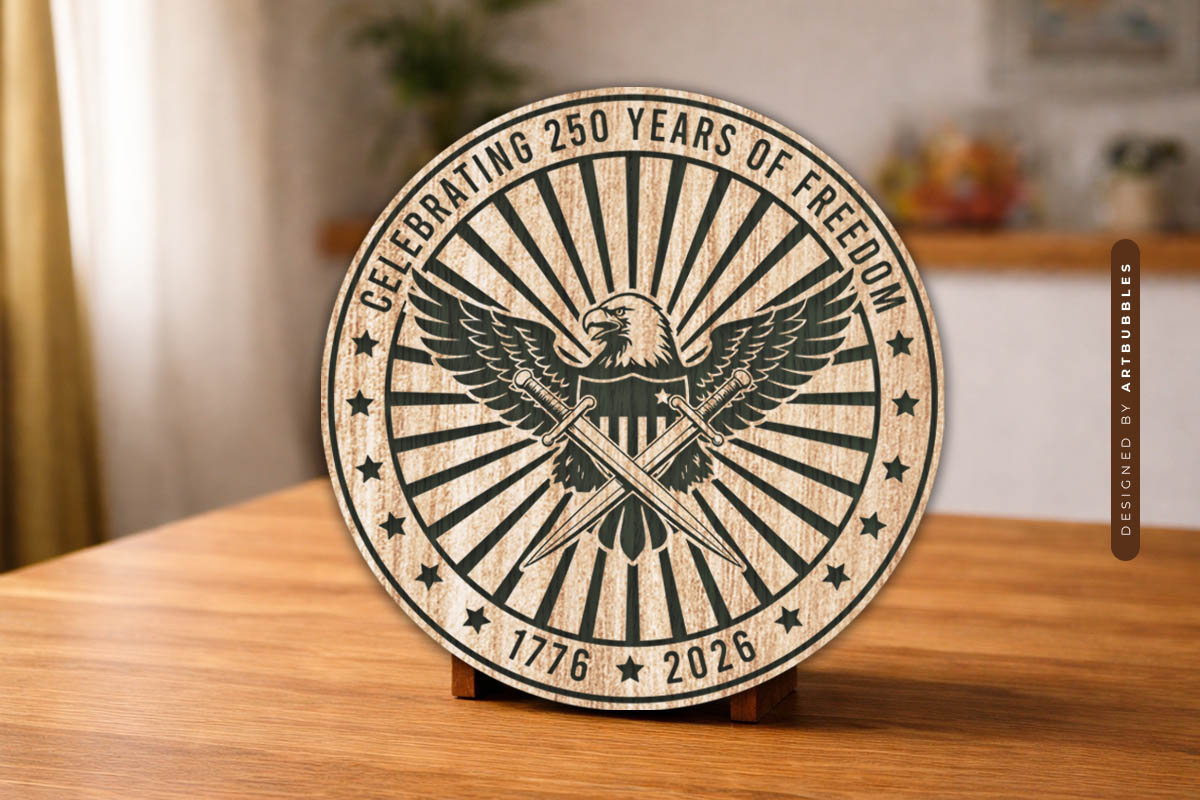 USA 250 Years of Freedom Eagle Sign SVG Image 3.jpg