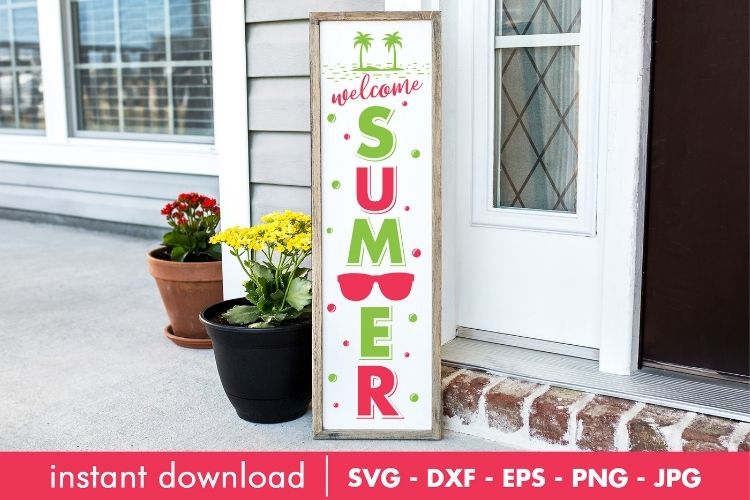 Welcome Summer Porch Sign SVG Design