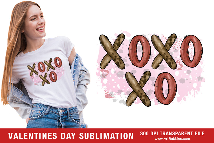 Xoxoxo - Valentines Day Sublimation Transfers Preview 01.jpg