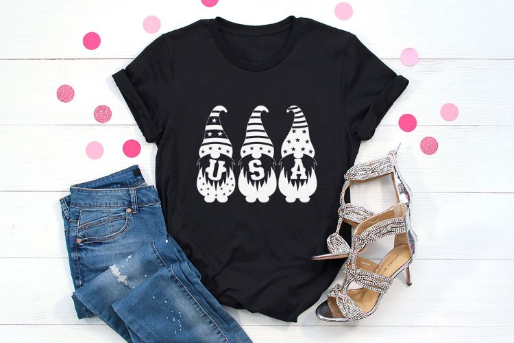 USA Gnome Fourth of July SVG Design Tshirt MOckup Image.jpg