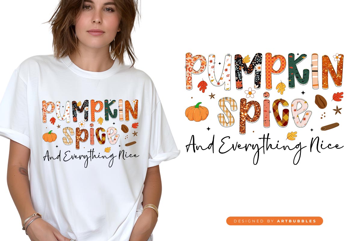 Pumpkin Spice - Preppy Fall Quote Sublimation