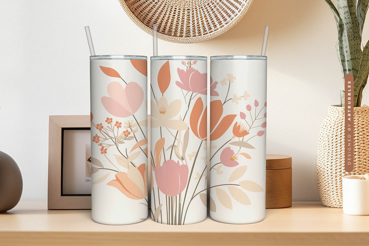 Floral Boho 20oz Tumbler Wrap Sublimation Image 2.jpg