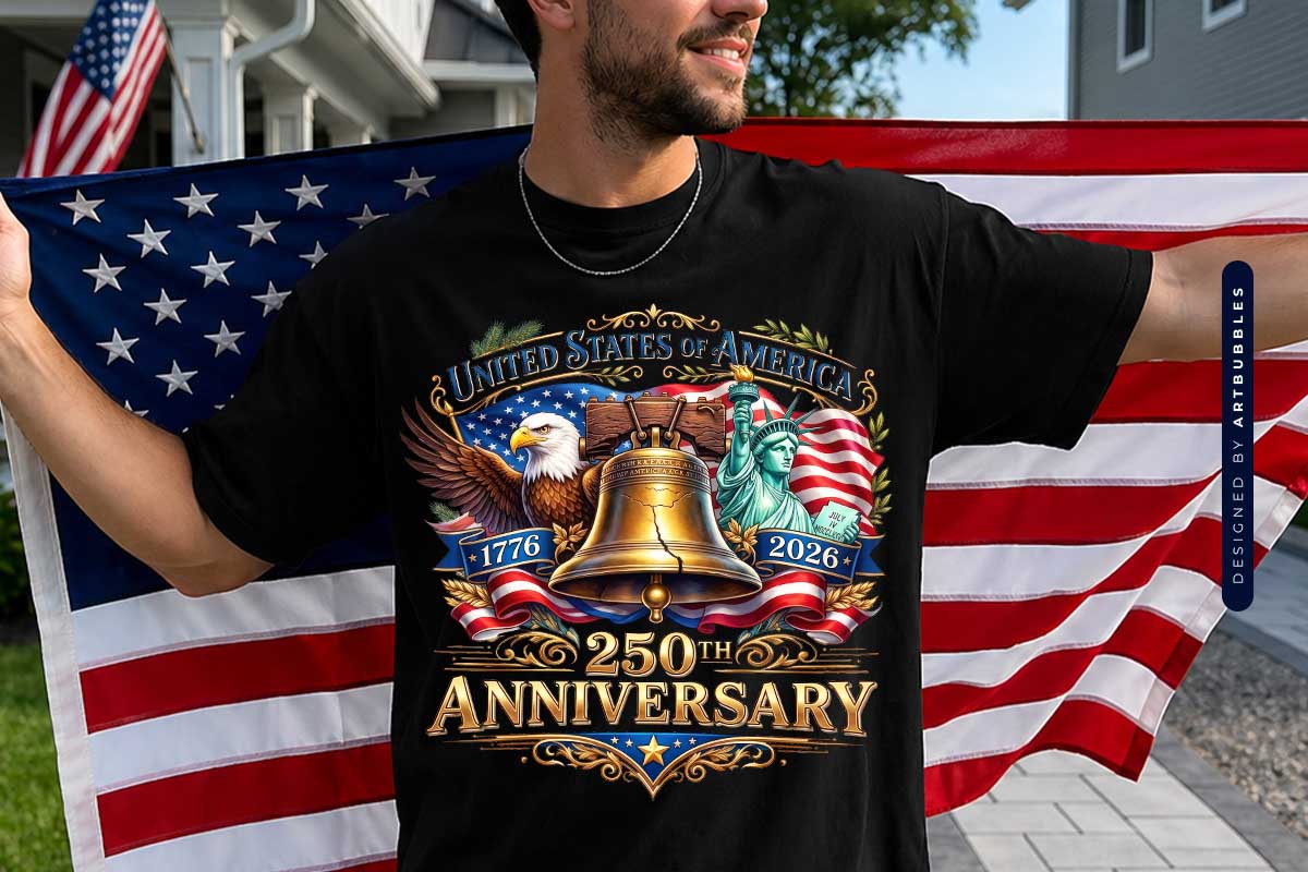 250th Anniversary USA Sublimation Print PNG Shirt Mockup Image.jpg