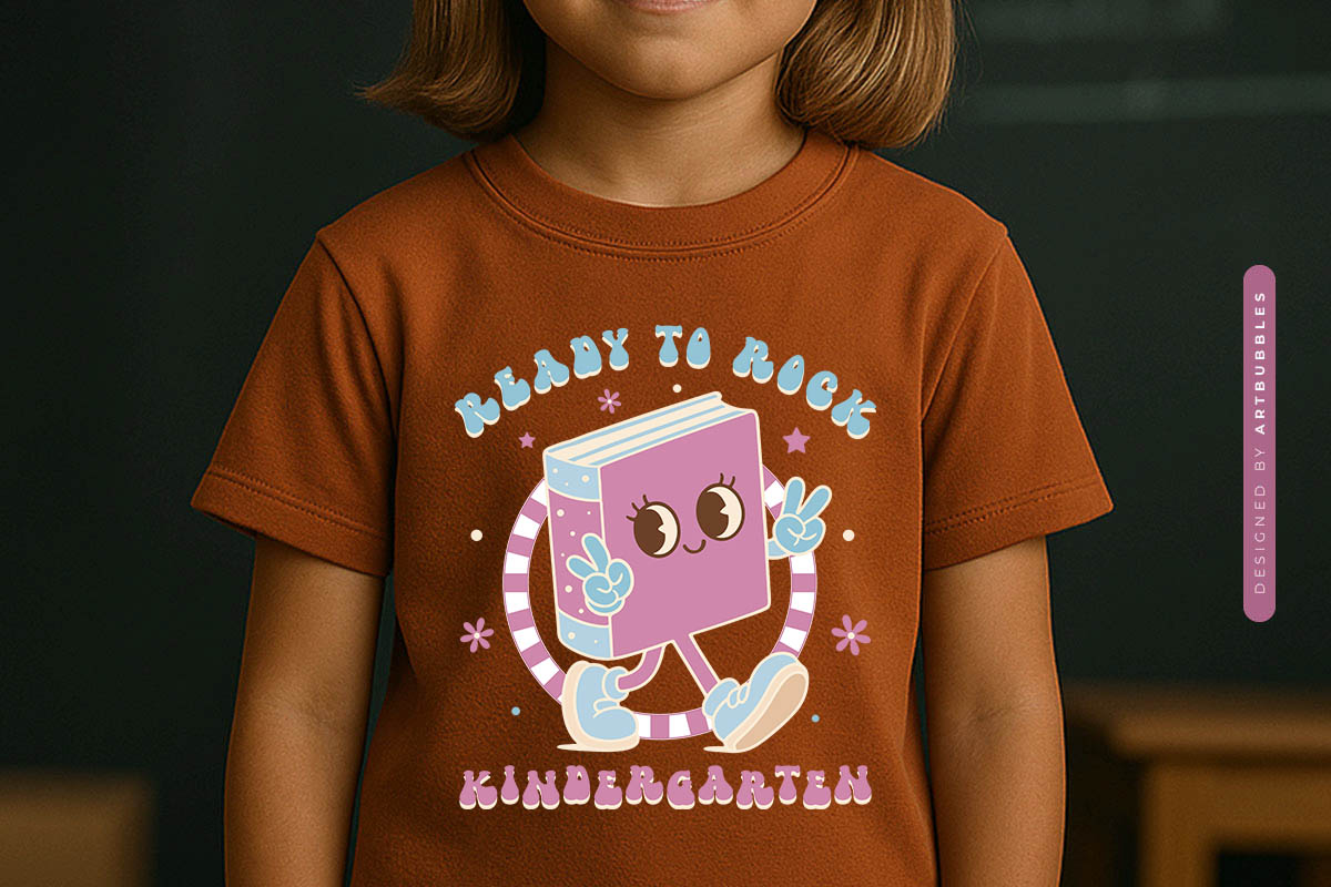 Ready to Rock Kindergarten - Back To School PNG Sublimation T-shirt Mockup Image.jpg