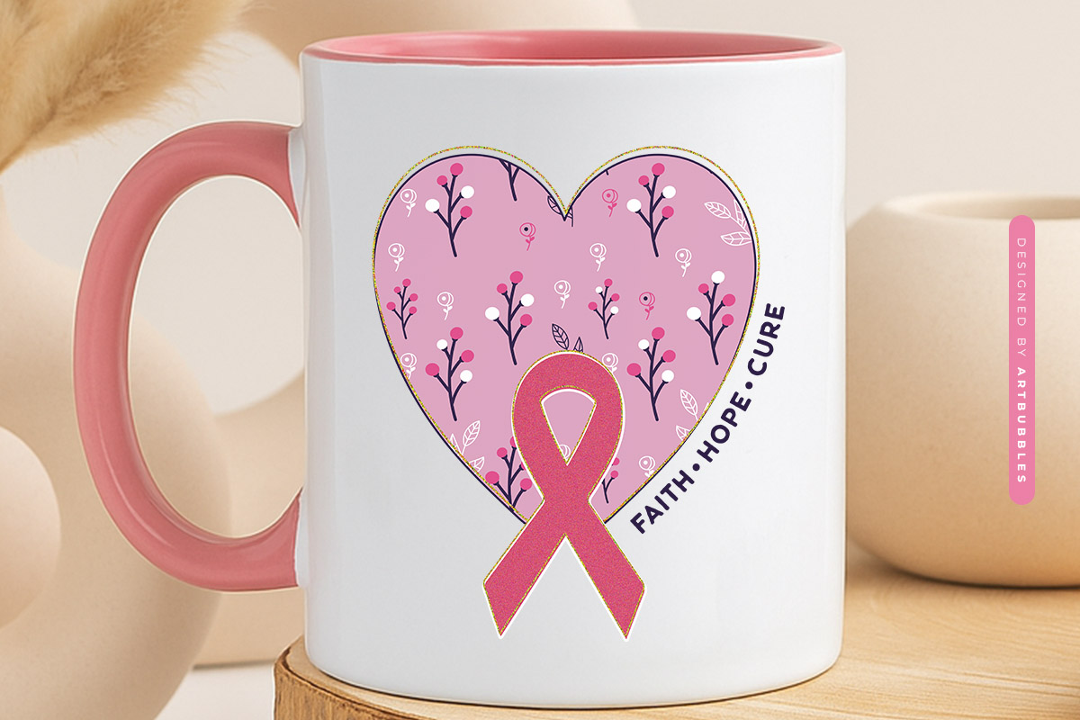 Faith Hope Cure - Breast Cancer Awareness Sublimation Mug Mockup Image.jpg