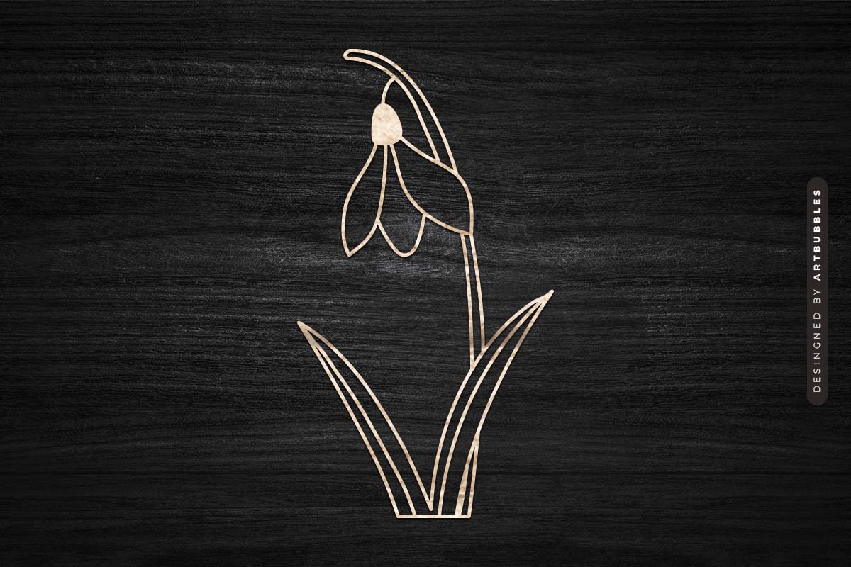 Snowdrop Laser Cut Flower SVG Vector Image 3.jpg