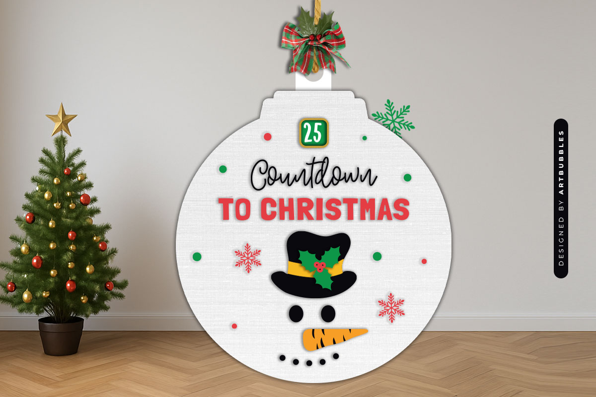 Snowman Face Countdown to Christmas SVG Image.jpg
