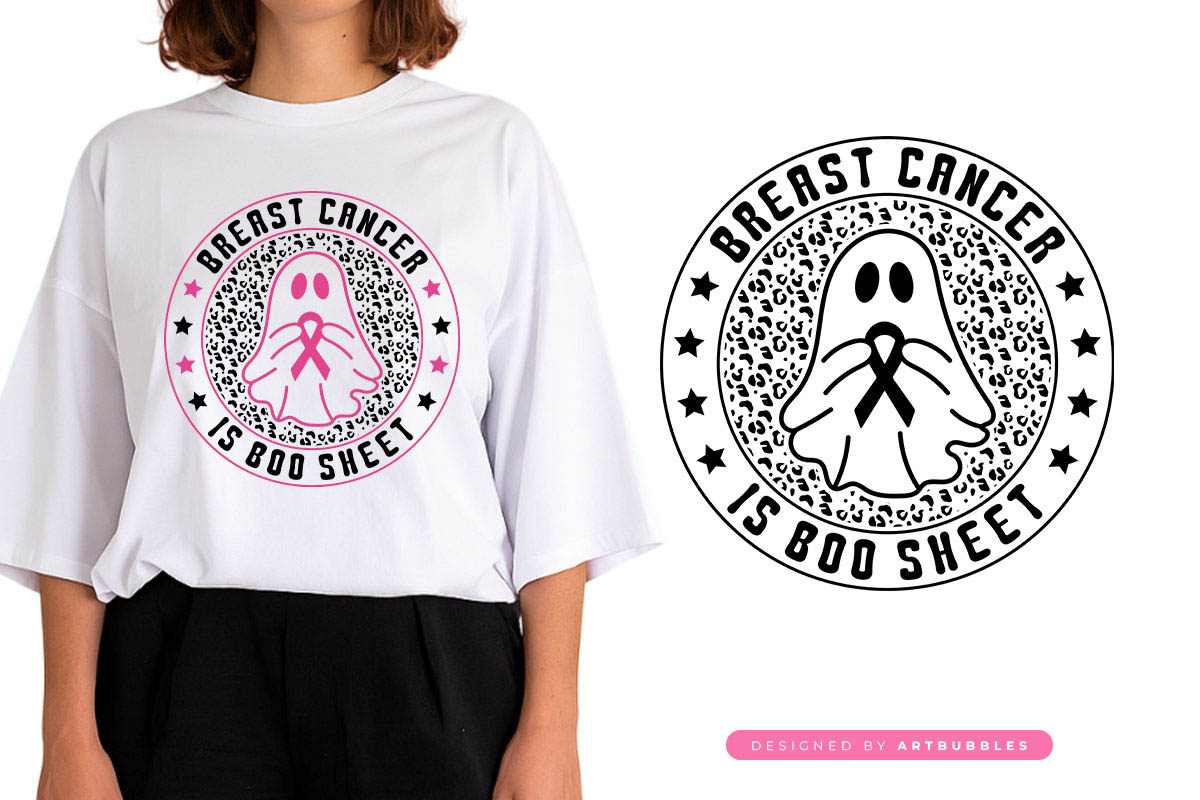 Retro Breast Cancer is Boo Sheet Vector SVG