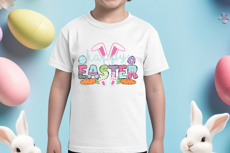 Happy Easter Sublimation Transfer Shirt Mockup Image.jpg