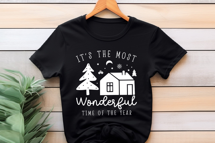 Most Wonderful Time of the Year - Boho Christmas SVG File Shirt Mockup Image.jpg