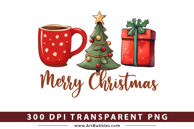 Merry Christmas PNG Sublimation Design