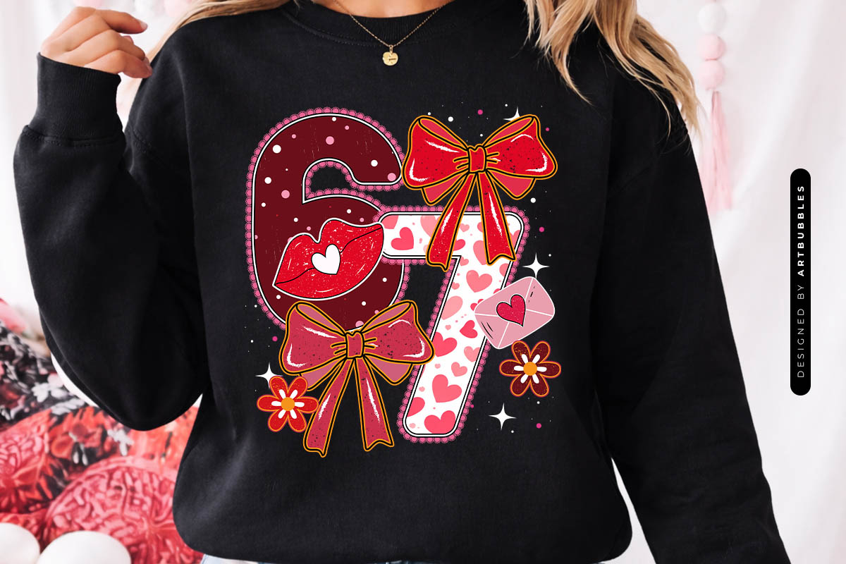 Coquette 67 Valentine's Day Sublimation Bundle Black Sweatshirt Mockup Image.jpg