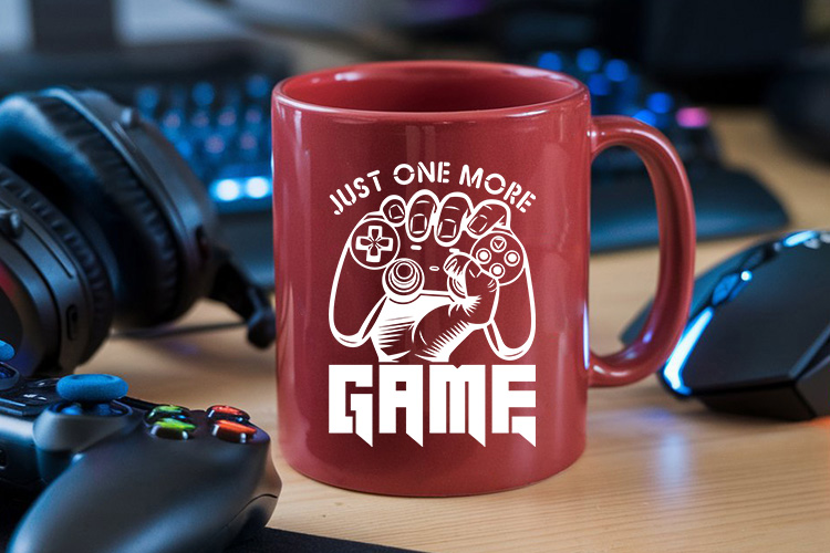 Just One More Game - Gaming Vector SVG Mug Mockup Image.jpg