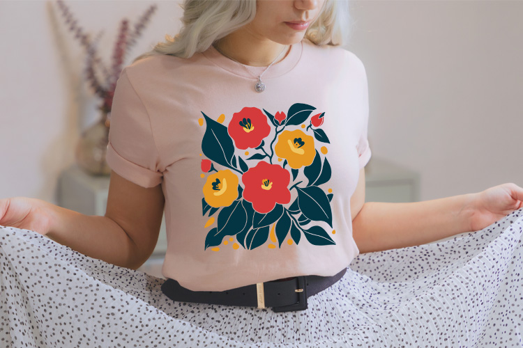 Abstract Shape Flower SVG Cut File Shirt Mockup Image.jpg