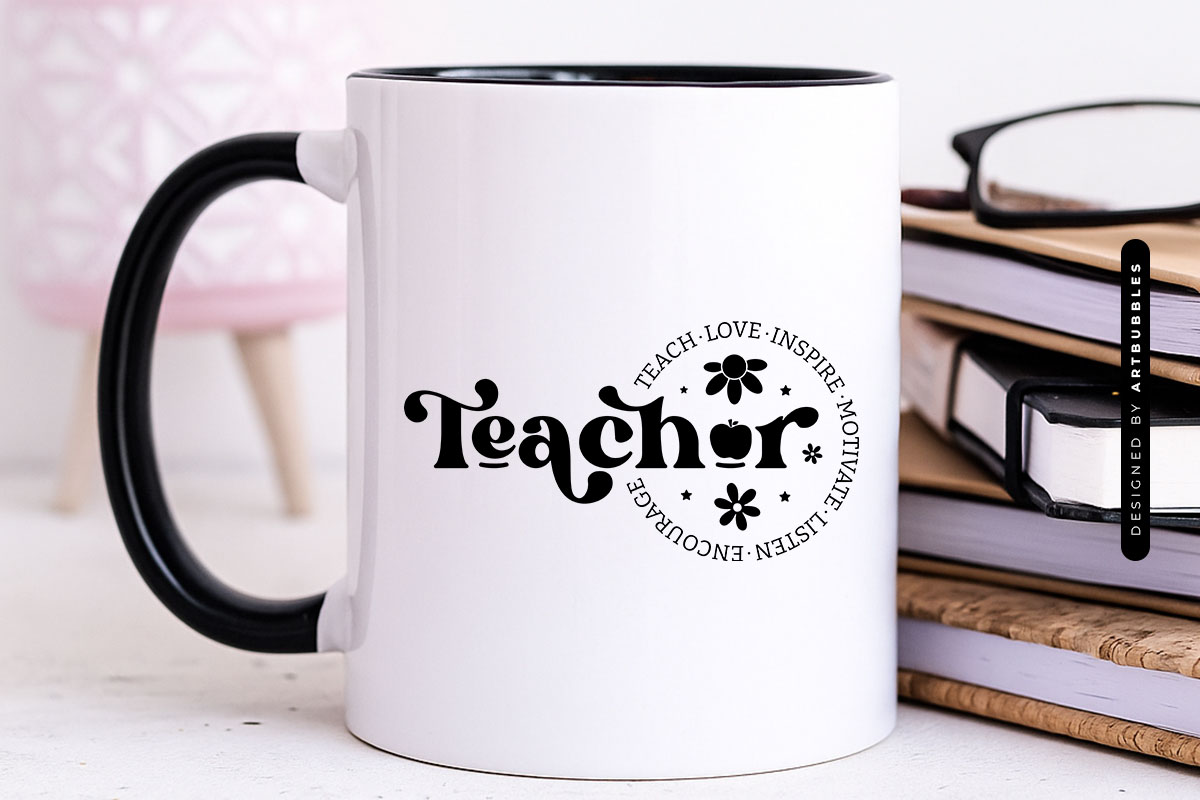 Floral Teacher Teach Love Inspire Motivative SVG Mug Mockup Image.jpg