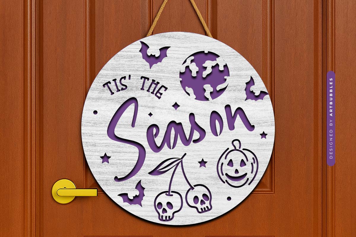 Tis the Season - Halloween Door Hanger SVG Glowforge Image 2.jpg