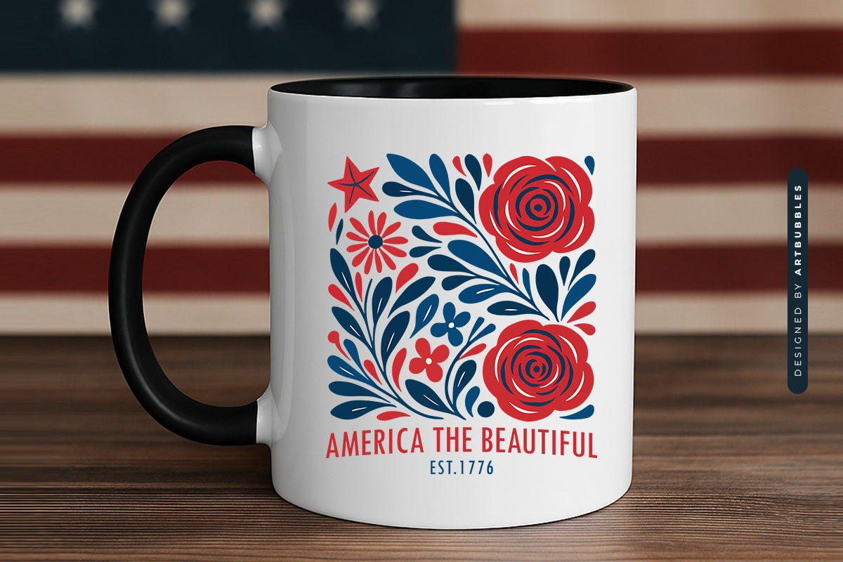 America The Beautiful Est 1776 - 4th of July Sublimation Mug Mockup Image.jpg