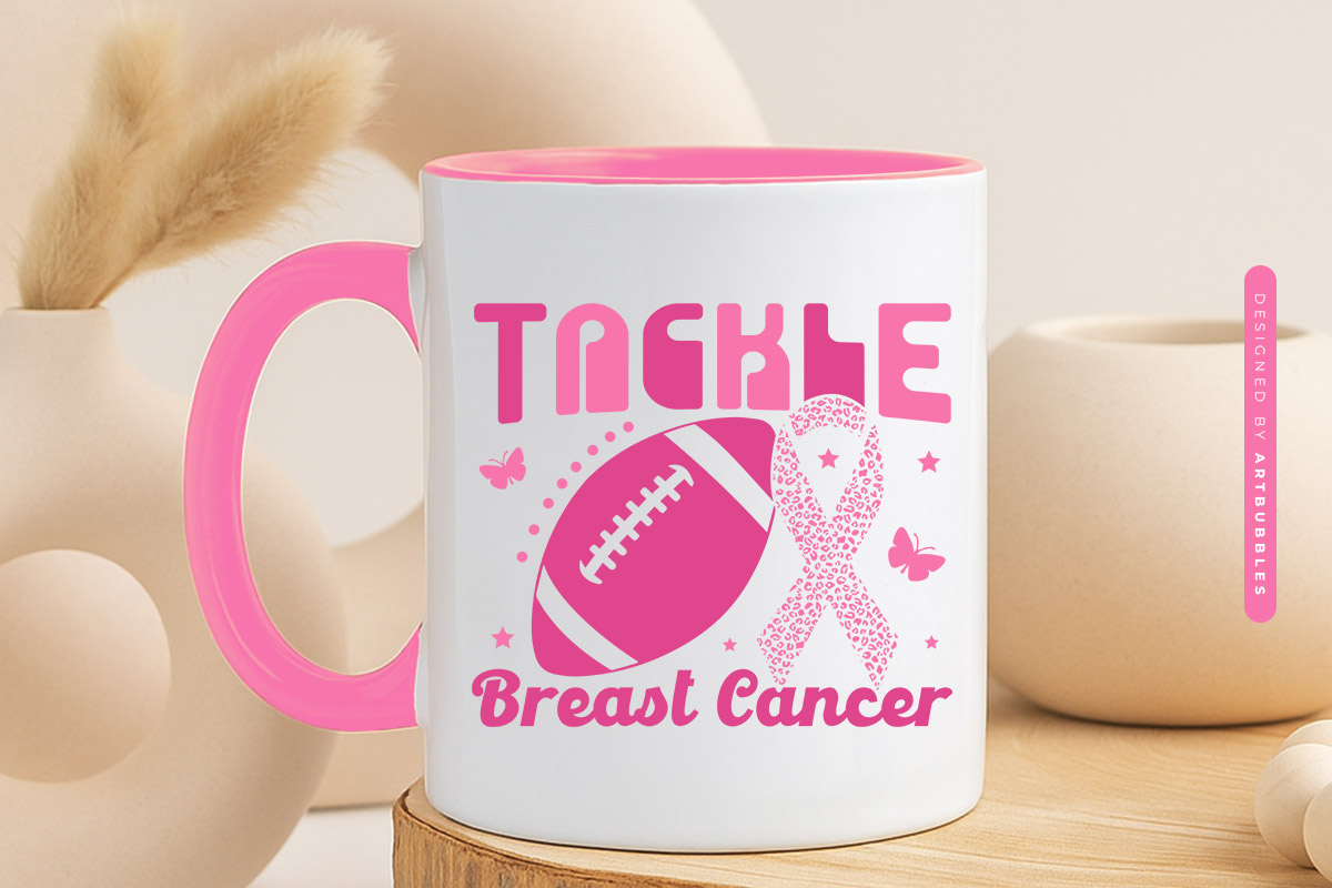 Tackle Breast Cancer Retro SVG Design Mug Mockup Image.jpg