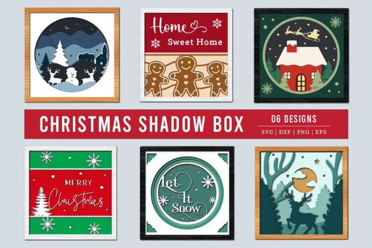3D Layered Christmas Shadow Box SVG Bundle Image.jpg